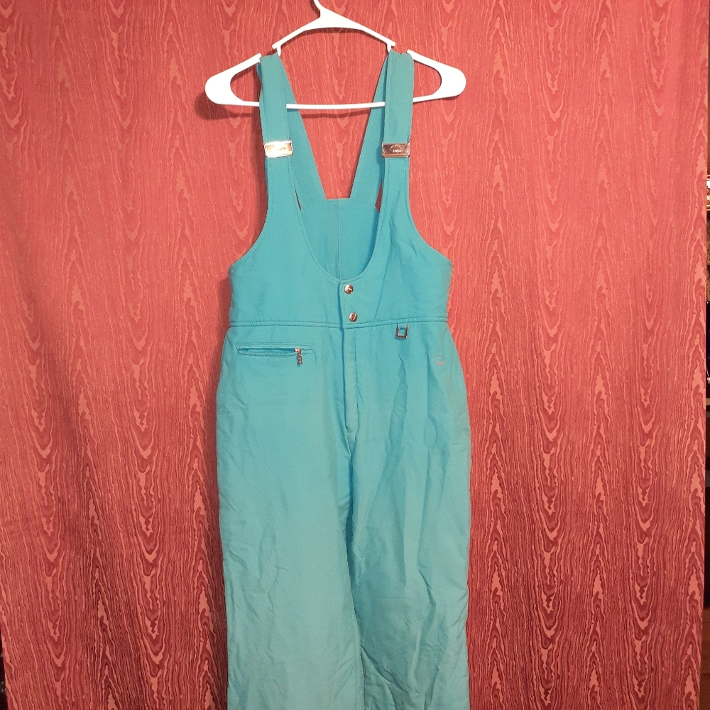 BOGNER TEAL BIB SKI/SNOW/WINTER/SNOWBOARD I PIECE JUMPSUIT PANTS WOMEN' SIZE 12